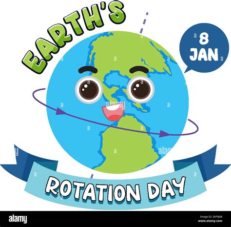 Earth Rotation Day Banner Design illustration Stock Vector Image & Art ...