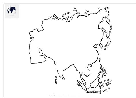 Printable Blank Asia Map – Outline, Transparent, PNG Map - Blank World Map