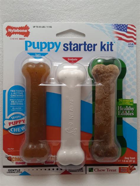 Nylabone Puppy Starter Kit Dog Chew Toys & Treats - Pets n Families