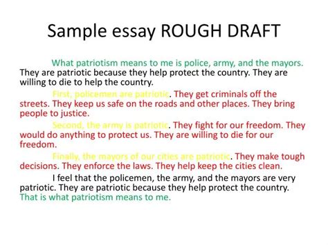 PPT - Sample essay ROUGH DRAFT PowerPoint Presentation, free download ...