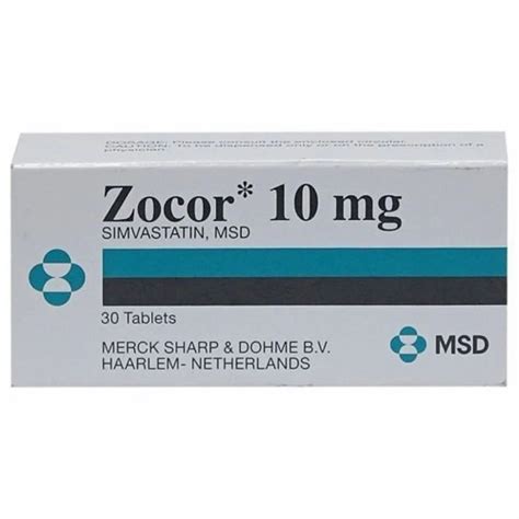 Zocor 10mg Simvastatin Tablets at Rs 150/strip | Simvastatin Tablet in ...