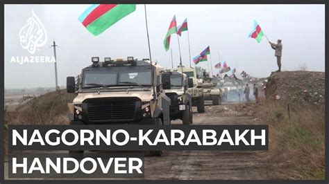 Azerbaijan enters Nagorno-Karabakh district after peace deal - YouTube