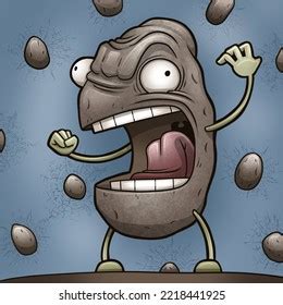 Screaming Potato Man Cartoon Illustration Stock Illustration 2218441925 ...