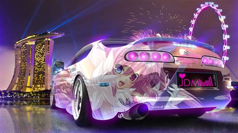 Super Car, Tony Kokhan, Colorful, Toyota Supra, JDM, Anime Wallpapers ...