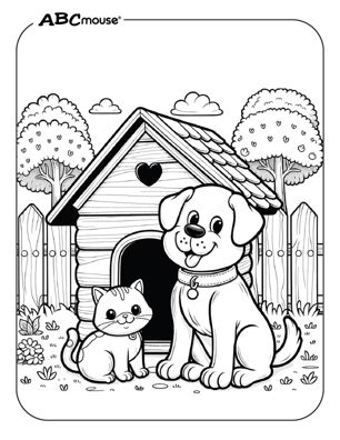 Dog and Puppy Coloring Pages | ABCmouse