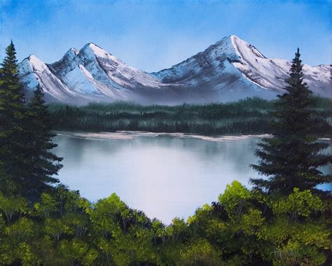 mountainscape paintings | Fine Art - Oil Paintings - Mountain Escape ...