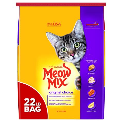 Meow Mix Original Choice Dry Cat Food, 22 Pounds - Walmart.com