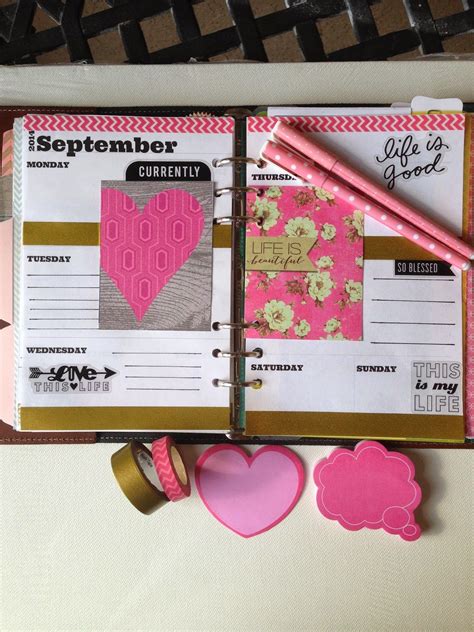 Craft Room Secrets: Filofax Decorated Pages | Planner decorating ...