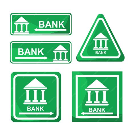 Premium Vector | Vector bank directional sign