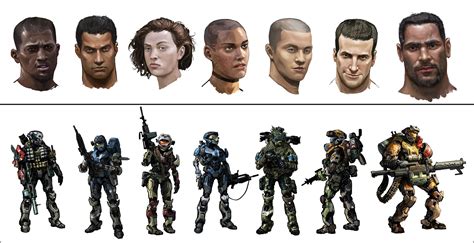 NOBLE Team concept art from Issac Hannaford. What d'ya reckon the roles ...