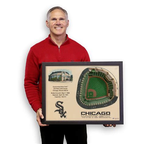 Chicago White Sox Guaranteed Rate Field 3D Wood Stadium Replica — 3D ...