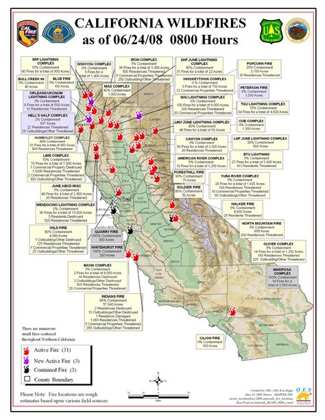 Map Of California Wildfires Now - Printable Maps