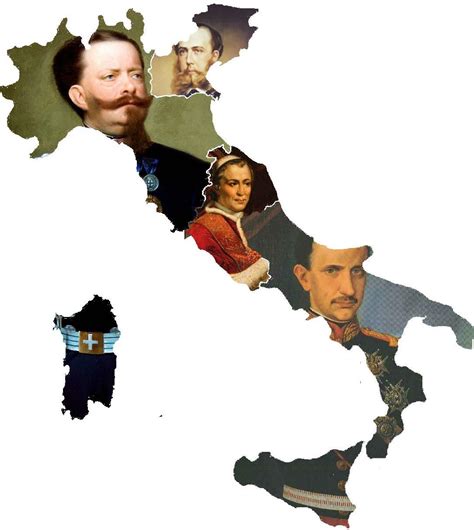 A map of Italy before unification with the faces of the kings [OC] : r ...