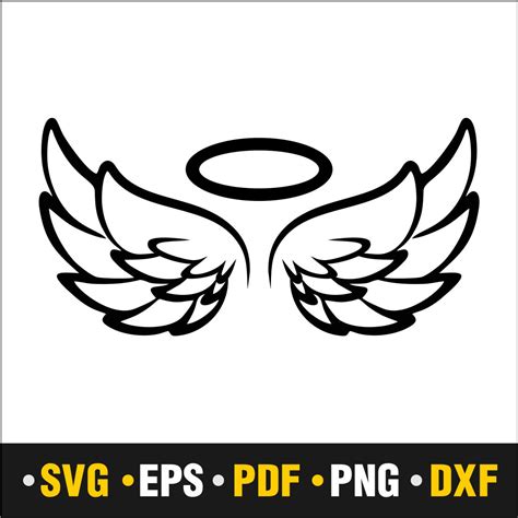 Angel Wings SVG, PDF, PNG, DXF, EPS - Only $2 - MasterBundles