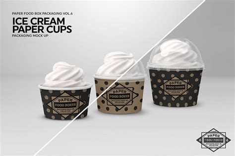 Ice Cream Cups Mockup | Ice cream cups design, Ice cream cup, Cream cups