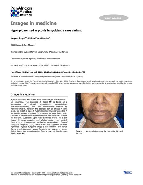 (PDF) Hyperpigmented mycosis fungoides: A rare variant