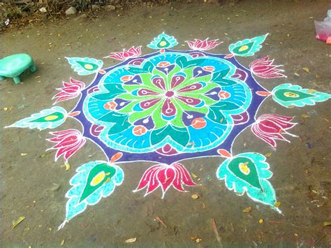 Telugu Muggulu, Rangavalli, Sankranthi Muggulu: flower design rangavalli