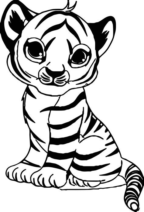 The Cutest Baby Tiger Coloring Page - Free Printable Coloring Pages for ...