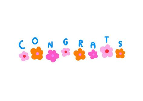 Illustrated Flowers Typographic Congrats Wedding Card | Moonpig