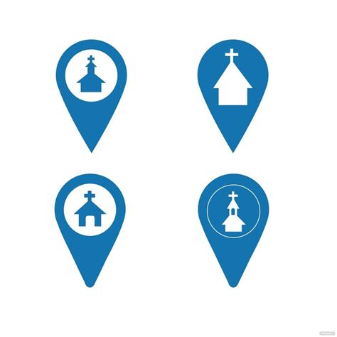 Church Location Vector in Illustrator, SVG, JPG, EPS, PNG - Download ...