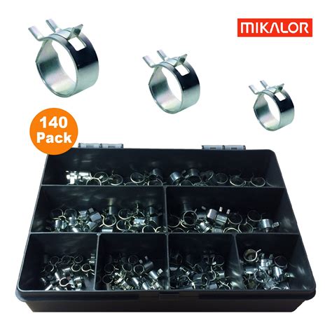 140 x Assorted Mikalor W1 Self Clamping Spring Hose Clips – Stagemotorsport