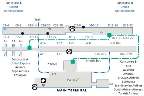 Washington Dulles Int'l (IAD) Airport Map | United Airlines