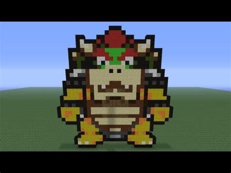 Minecraft Pixel Art: Bowser Tutorial - YouTube