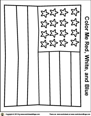 A Simplified American Flag Coloring Page in 2023 | Flag coloring pages ...