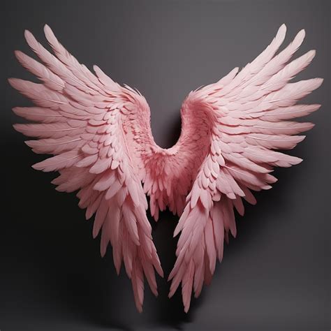 Premium AI Image | A pink angel wings