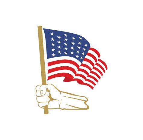 A hand holding american flag design 2511138 Vector Art at Vecteezy