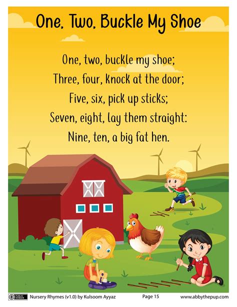 One, Two, Buckle My Shoe Nursery Rhyme | Free Printable Papercraft ...