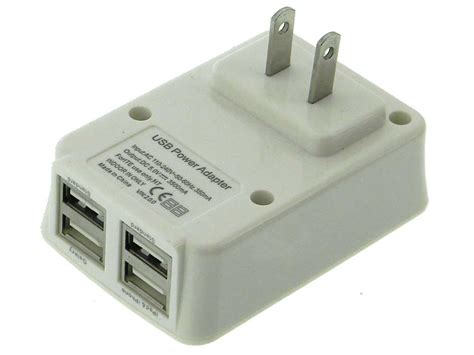 4 Port USB Plug Supply 3.5A