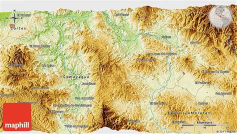 Physical 3D Map of Siguatepeque