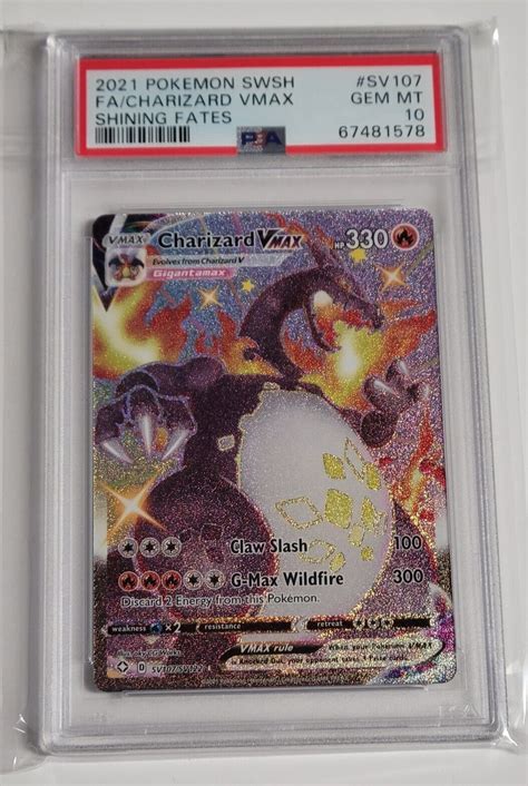 Mavin | 2021 Pokemon Shining Fates Charizard Vmax SV107 GEM MINT Rare ...