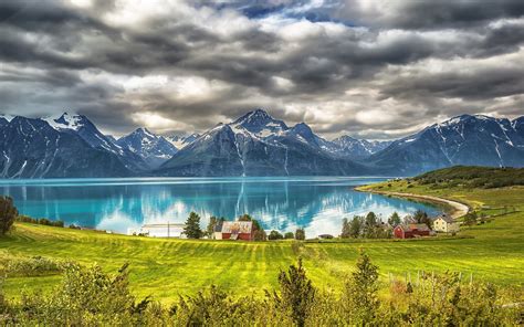 Download wallpapers island of gotland, sweden, mountains, clouds, lake ...