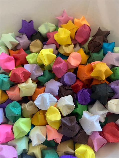 Origami Lucky Stars Mini Sized Assorted Origami Stars | Etsy