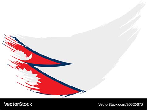 Nepal flag Royalty Free Vector Image - VectorStock