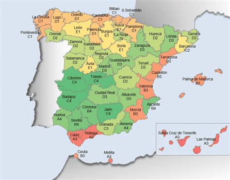 Spain Time Zones Map