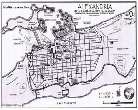 Ancient Alexandria Egypt Map