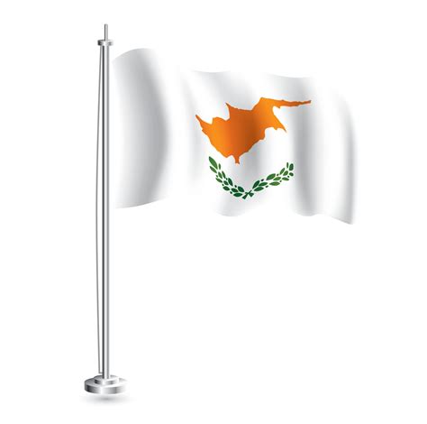 Cypriot Flag. Isolated Realistic Wave Flag of Cyprus Country on ...