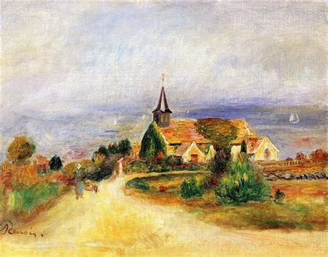 Village by the Sea, c.1880 - 1889 - Pierre-Auguste Renoir - WikiArt.org