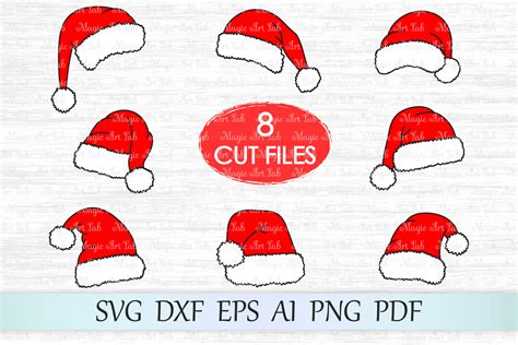 Santa Hat Svg Christmas Monogram Svg Santa Claus Svg | SEMA Data Co-op