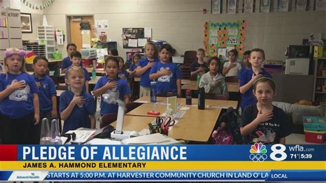 James A. Hammond Elementary Pledge of Allegiance - YouTube