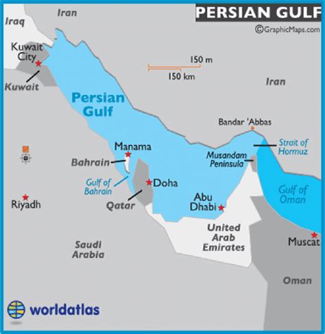 Persian Gulf Map (Source: WorldAatlas, 2020). | Download Scientific Diagram