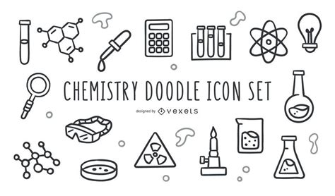 Chemistry Doodle Icon Set