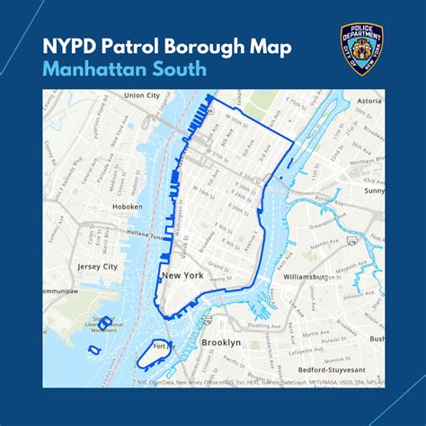 Map of NYPD Patrol Borough Manhattan North