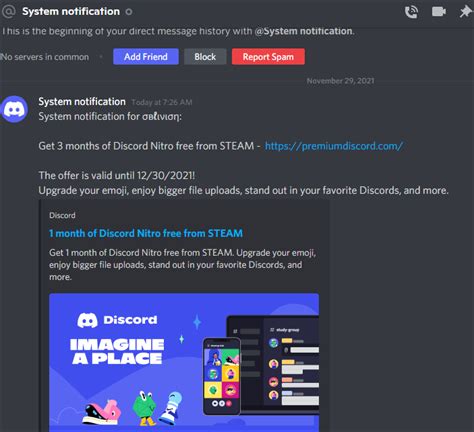 3 Month Free Nitro Phishing scam – Discord