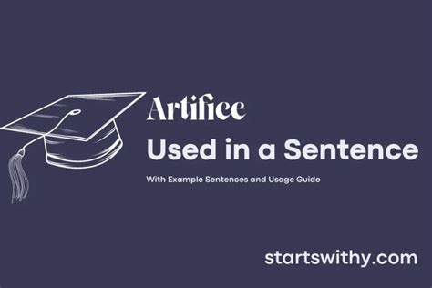 ARTIFICE in a Sentence Examples: 21 Ways to Use Artifice