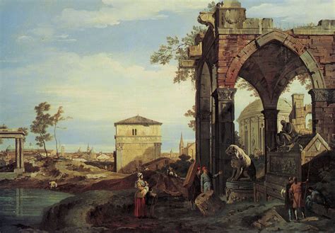 Canaletto - Capriccio with motives from Padua