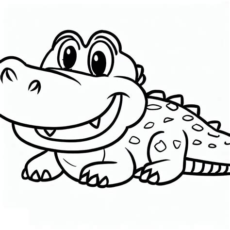 A Cute Alligator coloring page - Download, Print or Color Online for Free